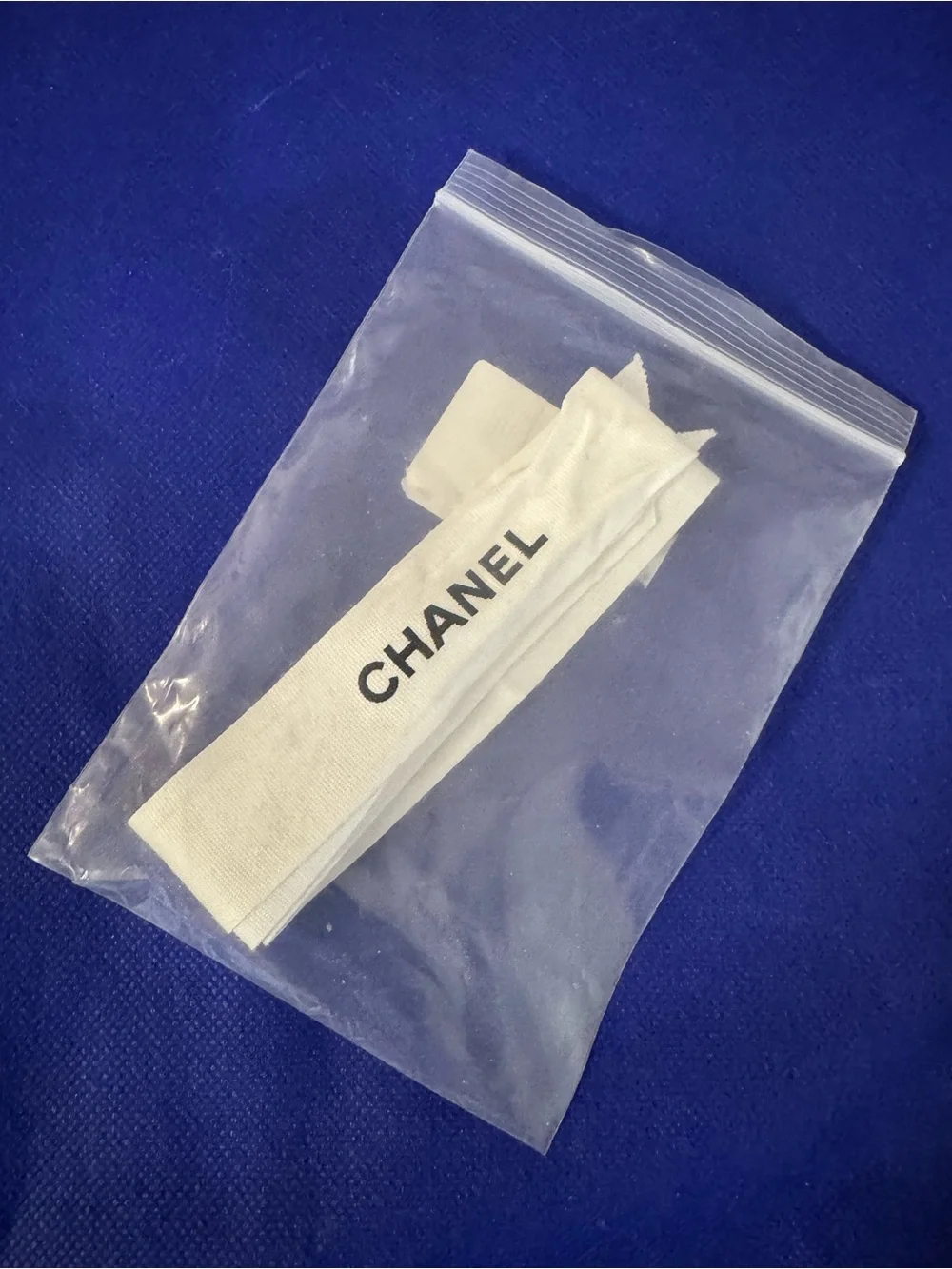 CHANEL 💯 Authentic Iconic White with Black Logo branding  Ribbon. — SEE NOTES
